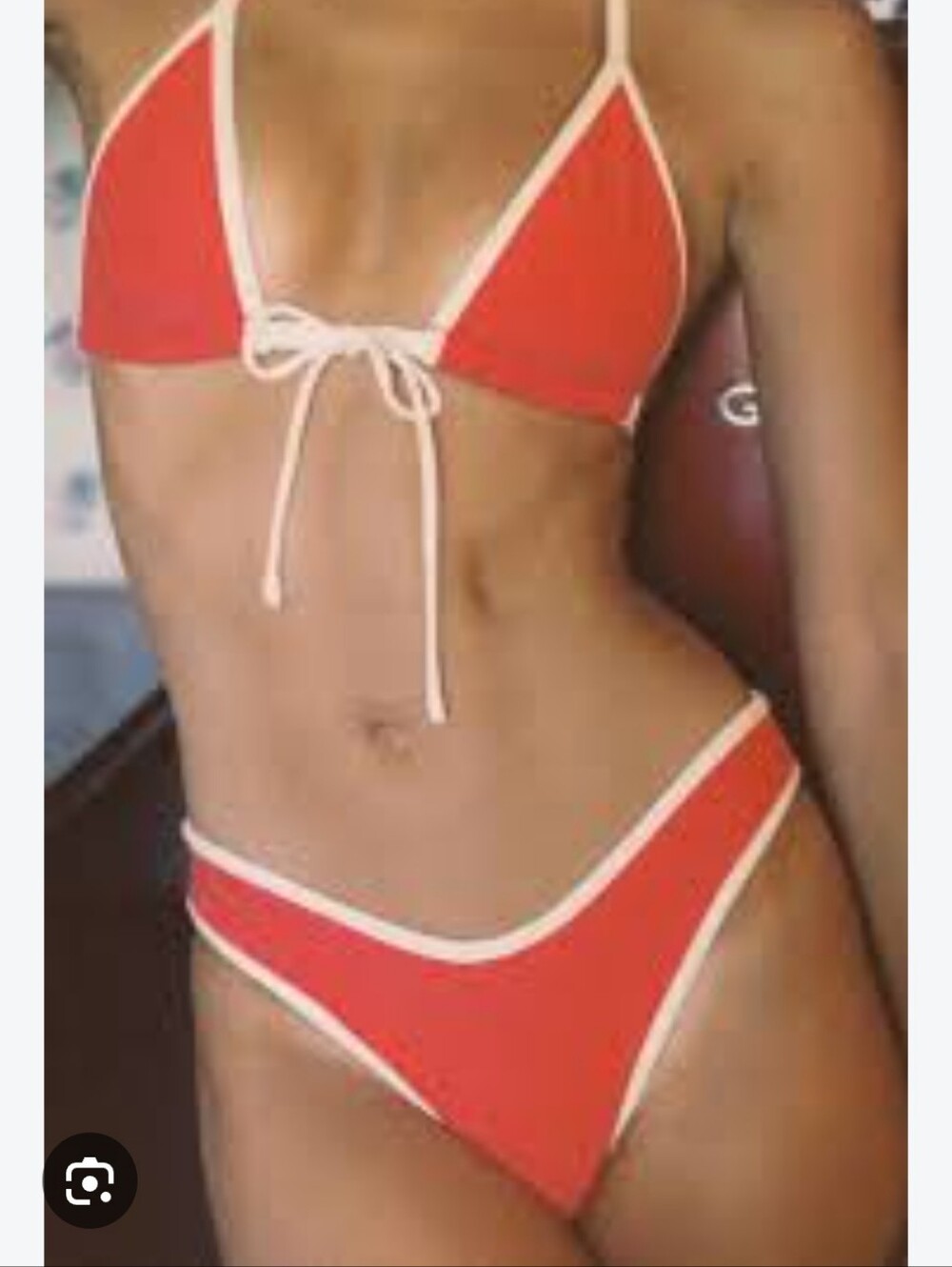 New!Montce Cherry Cream Binded Lulu Bikini Bottom
